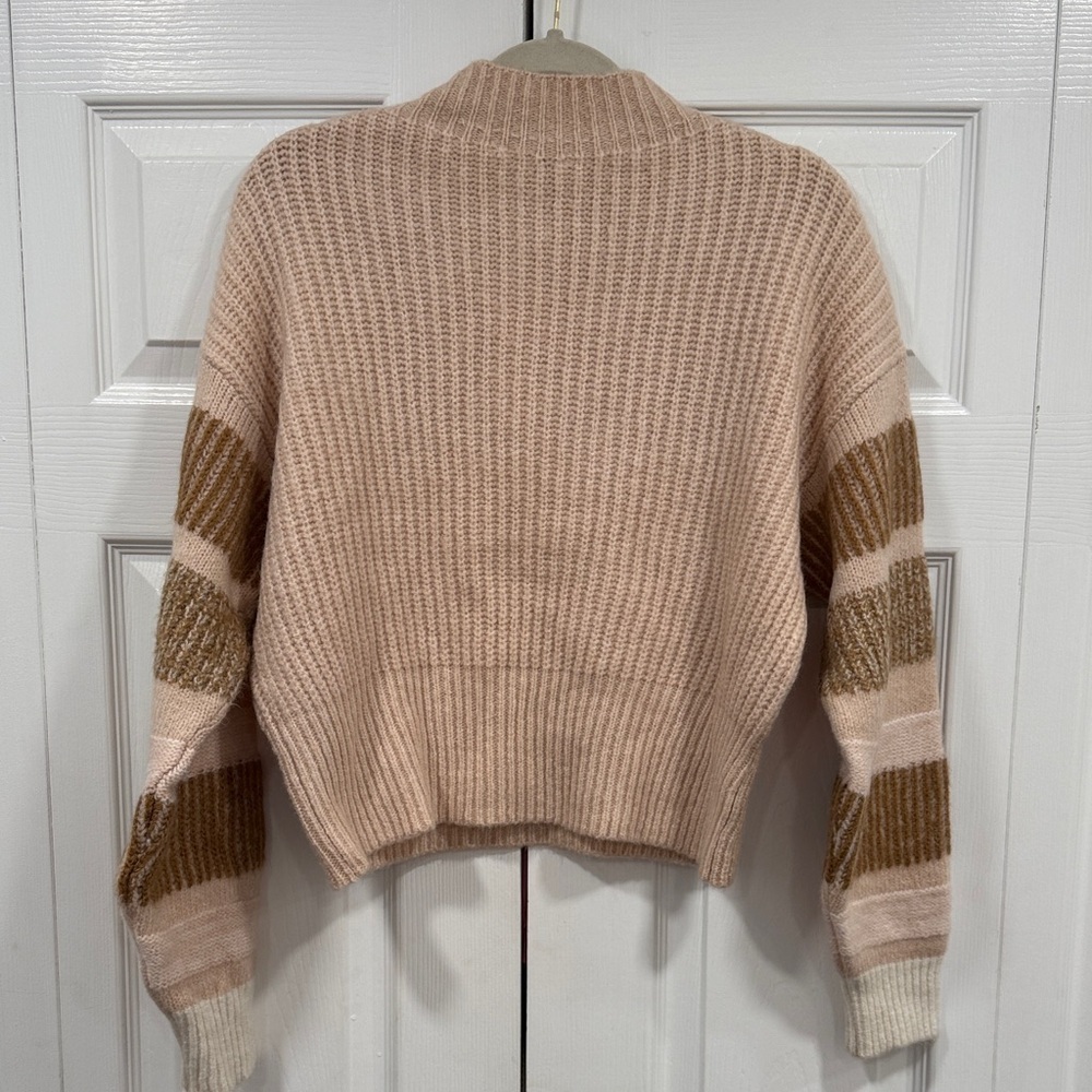 Topshop Beige and Brown Striped Sweater - Picture 2 of 4